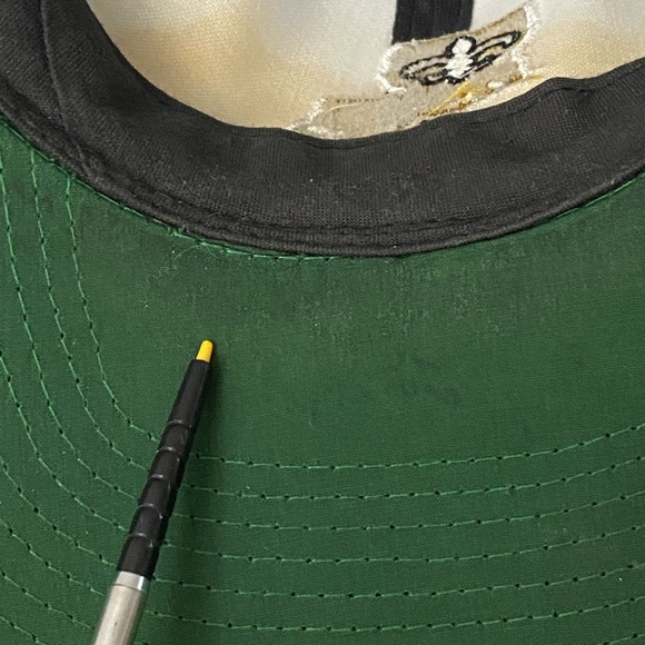 Vtg New Orleans Saints Snapback Hat Cap Onesize Black Gold NFL Eastport READ - Picture 12 of 15